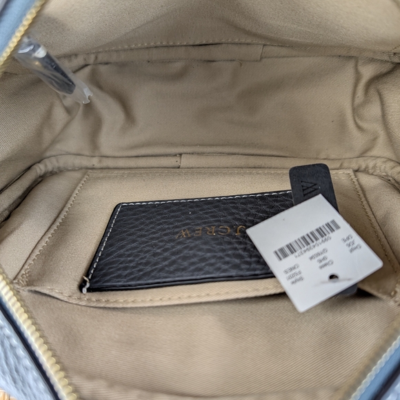 J. Crew Signet Gray Pebbled Leather Crossbody Shoulder Bag Lock & Key NWT - Picture 14 of 16